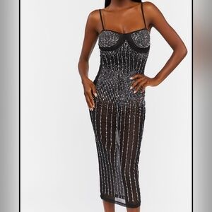 Forever 21 Rhinestone Midi Dress